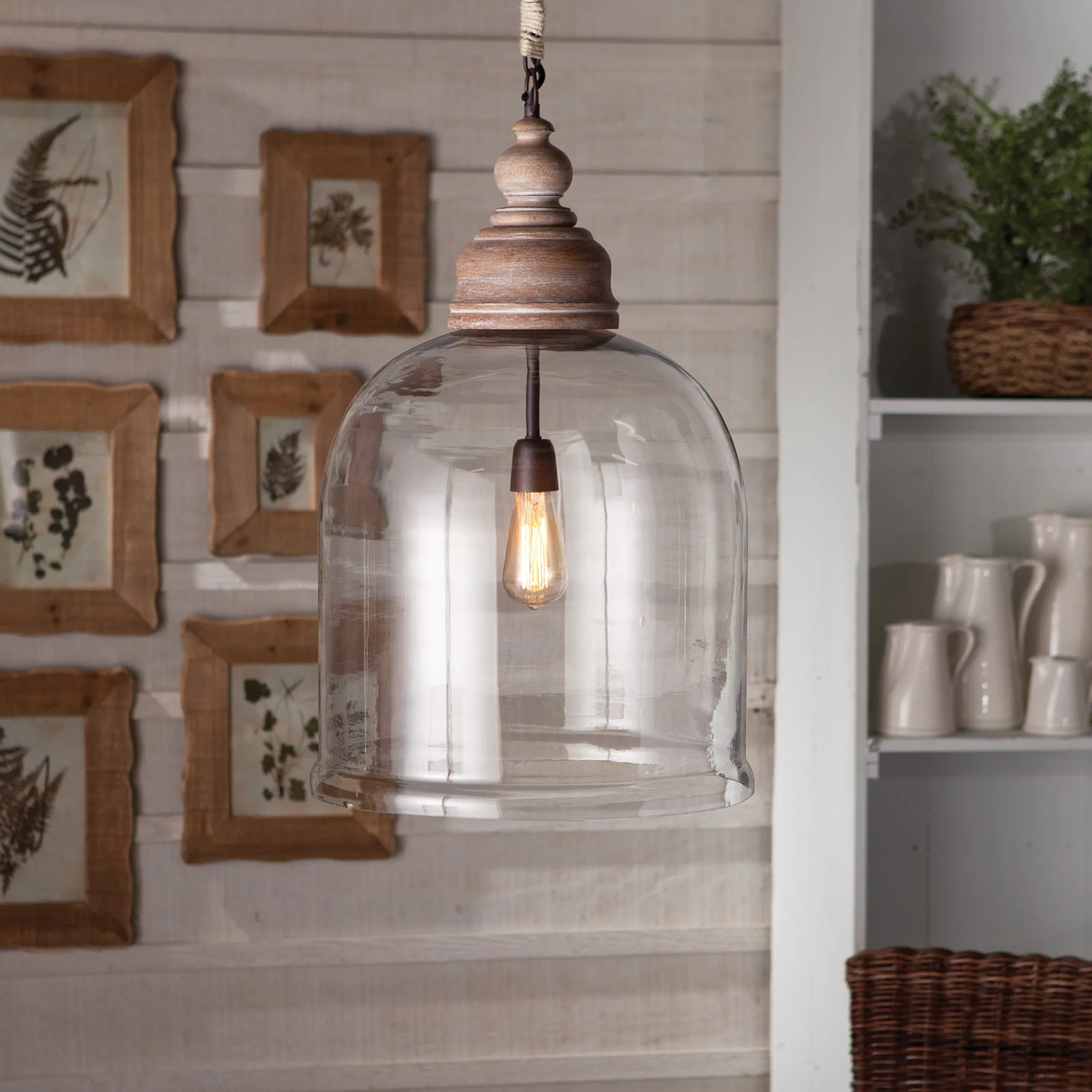 NAPA Home & Garden, VINTNER'S CLOCHE PENDANT 26",VS214