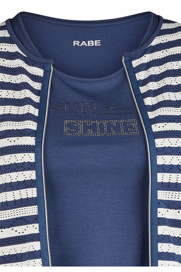 NAVY STRIPED TWIN-SET