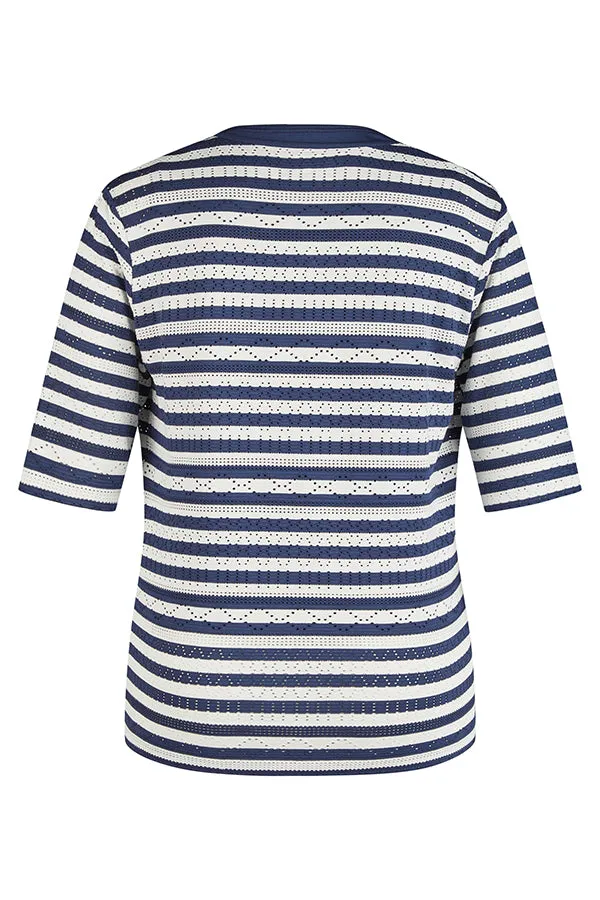 NAVY STRIPED TWIN-SET