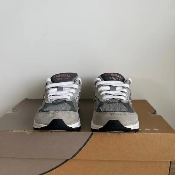 New Balance 990 Grey/White Toddler Sneakers- SZ 13 C