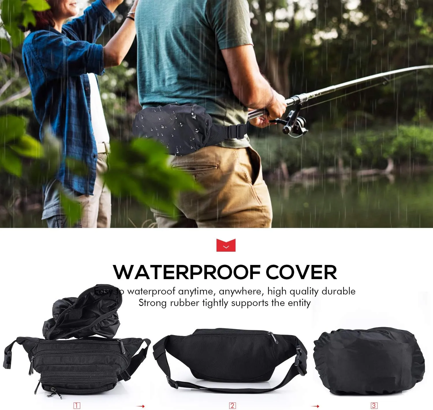 NEW Fanny Pack For Women & Men Waist Pack Hip Bum Bag with Multi-Pockets Large Capacity