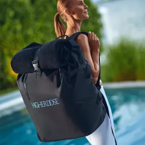 New Large HIGHERDOSE BLANKET BAG SUPER SIZED DRY BAG!! Made with recycled ocean plastic! Water Resistant! Does not include Sauna Blanket! This is quite large and can be used for hiking, boating, travel etc Retails $135 