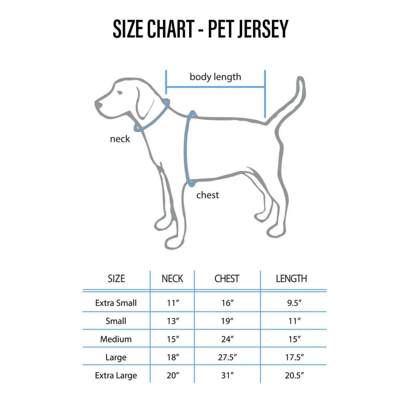 New York Giants Pet Jersey Size M