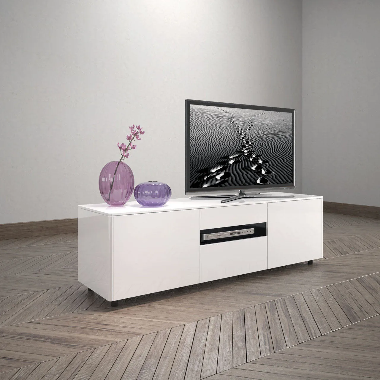 Newtown Entertainment Unit 1660 - High Gloss White