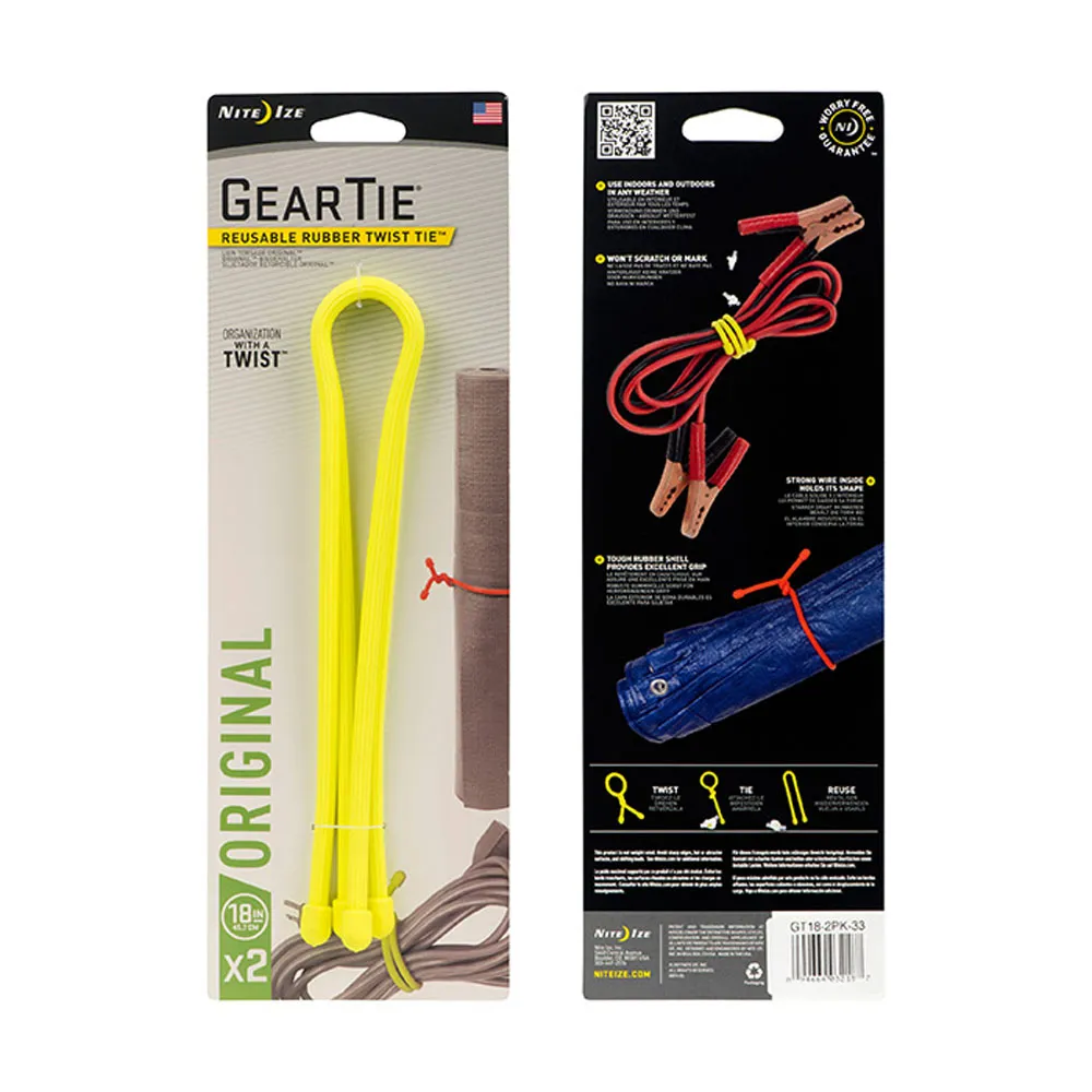 Nite Ize Gear Tie 18inch 2 Pack