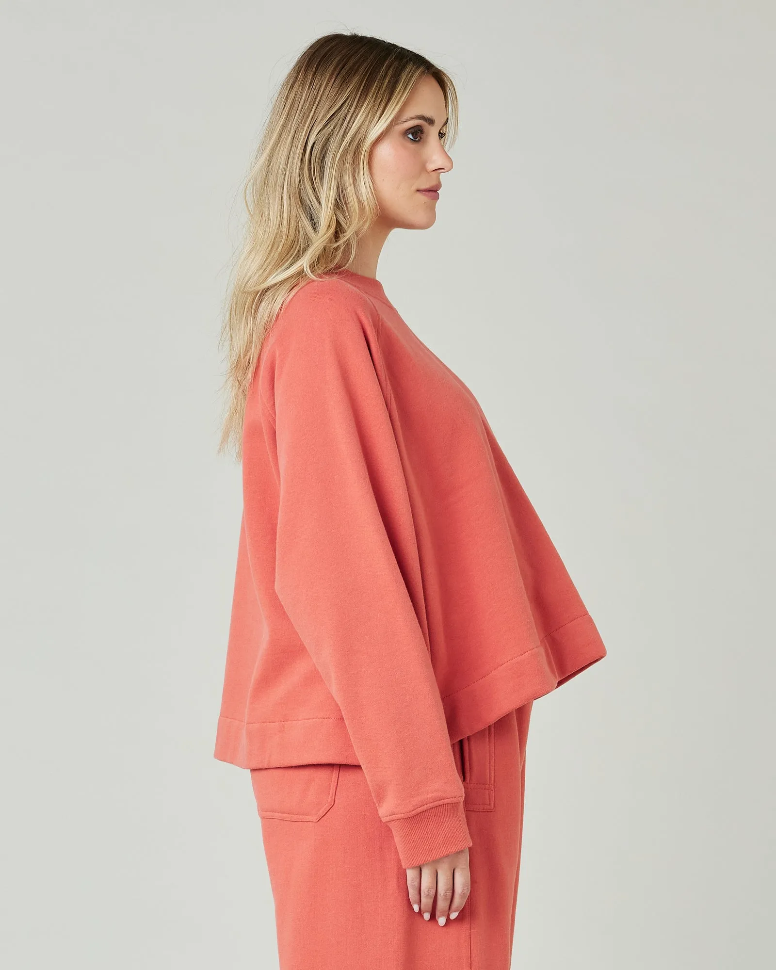 Noa Warm Terracotta Organic Cotton Jumper