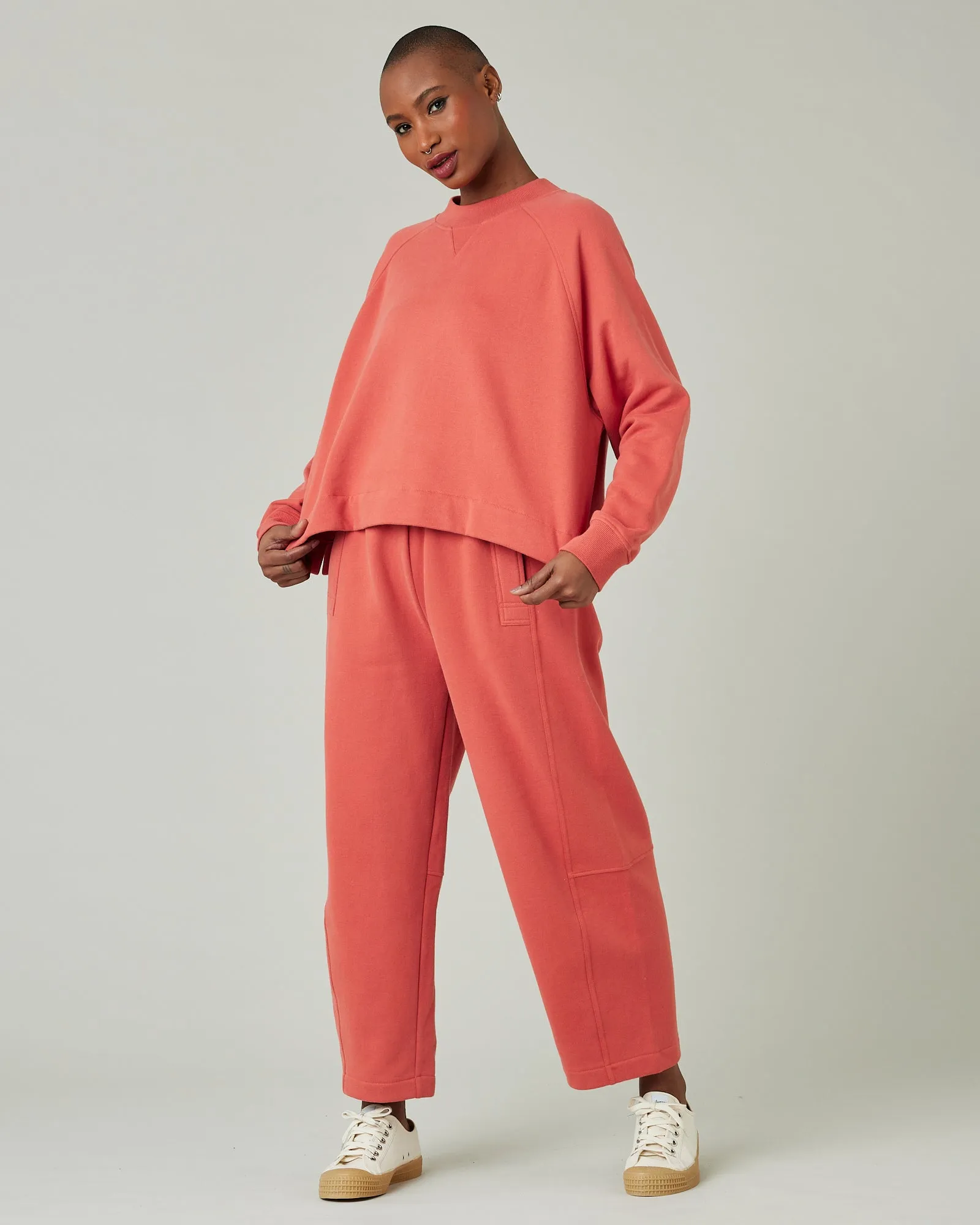 Noa Warm Terracotta Organic Cotton Jumper