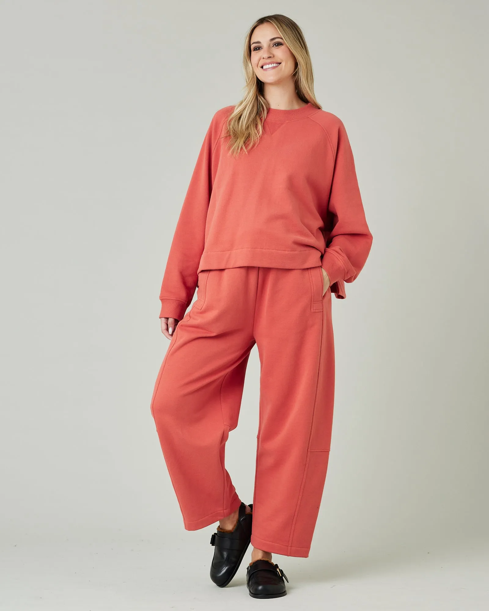 Noa Warm Terracotta Organic Cotton Jumper