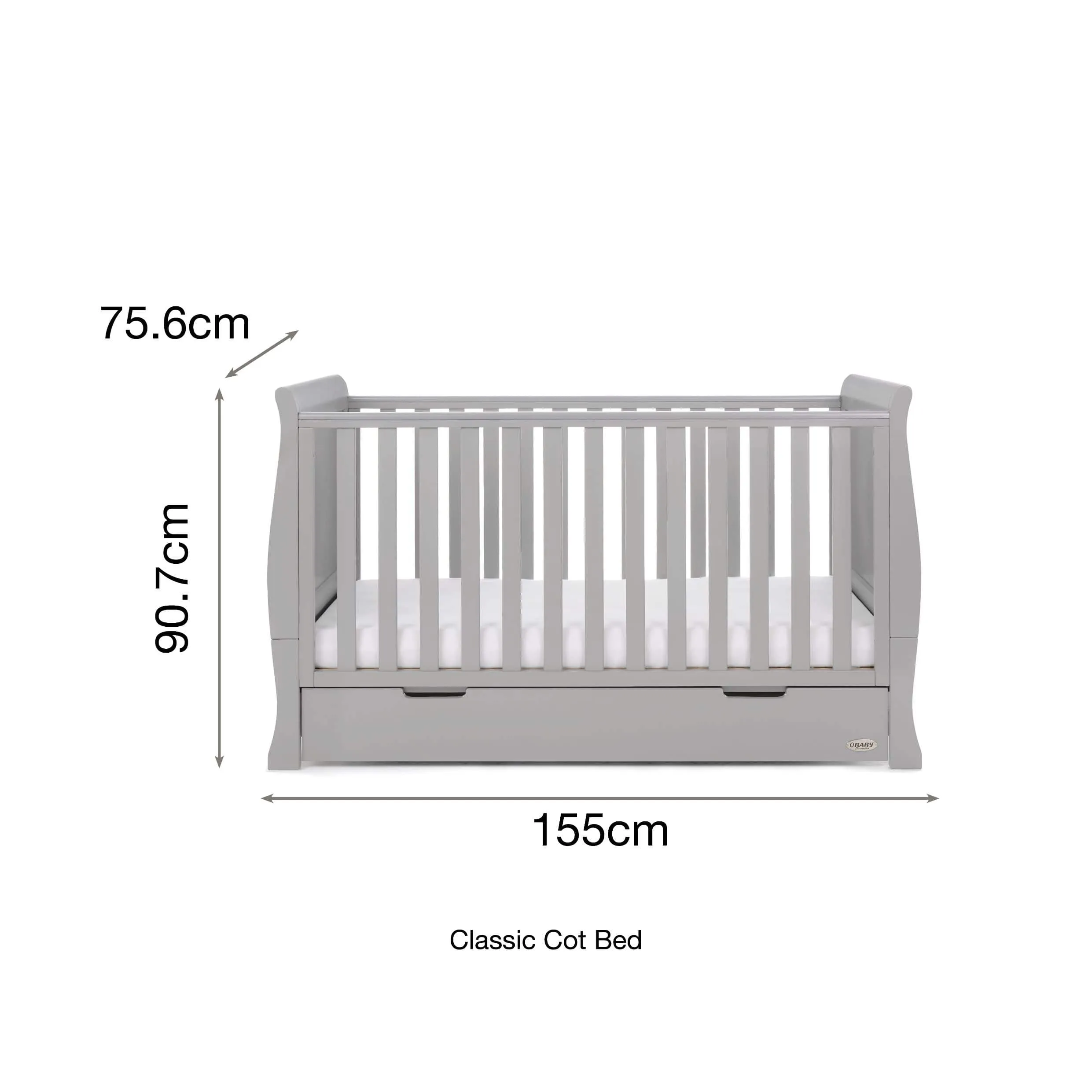 Obaby Stamford Classic 3 Piece Room Set - Warm Grey