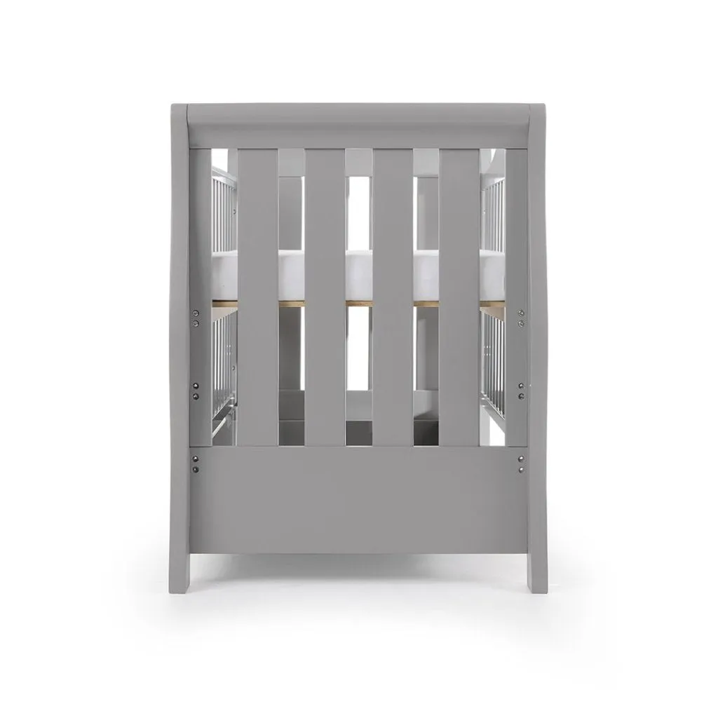 OBABY Stamford Luxe Sleigh Cot Bed - Warm Grey