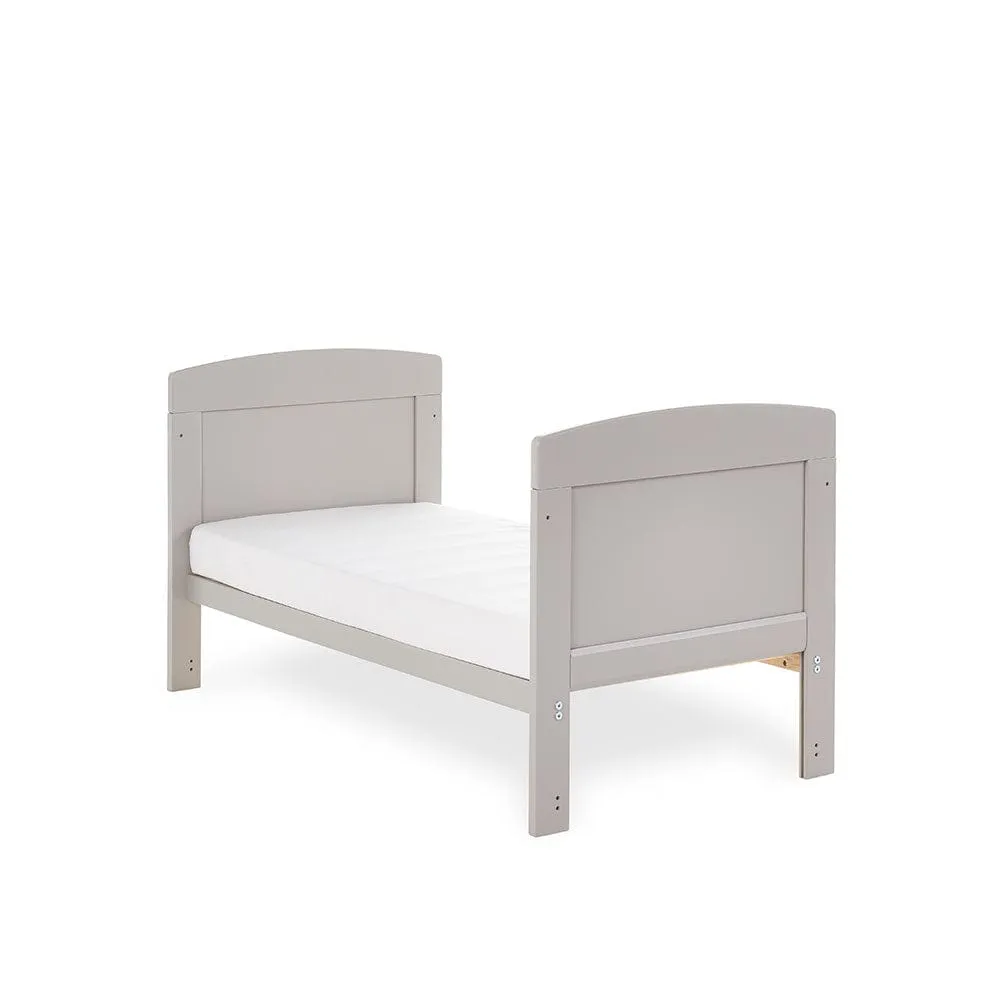 OBABY Warm Grey Grace Mini Cot Bed