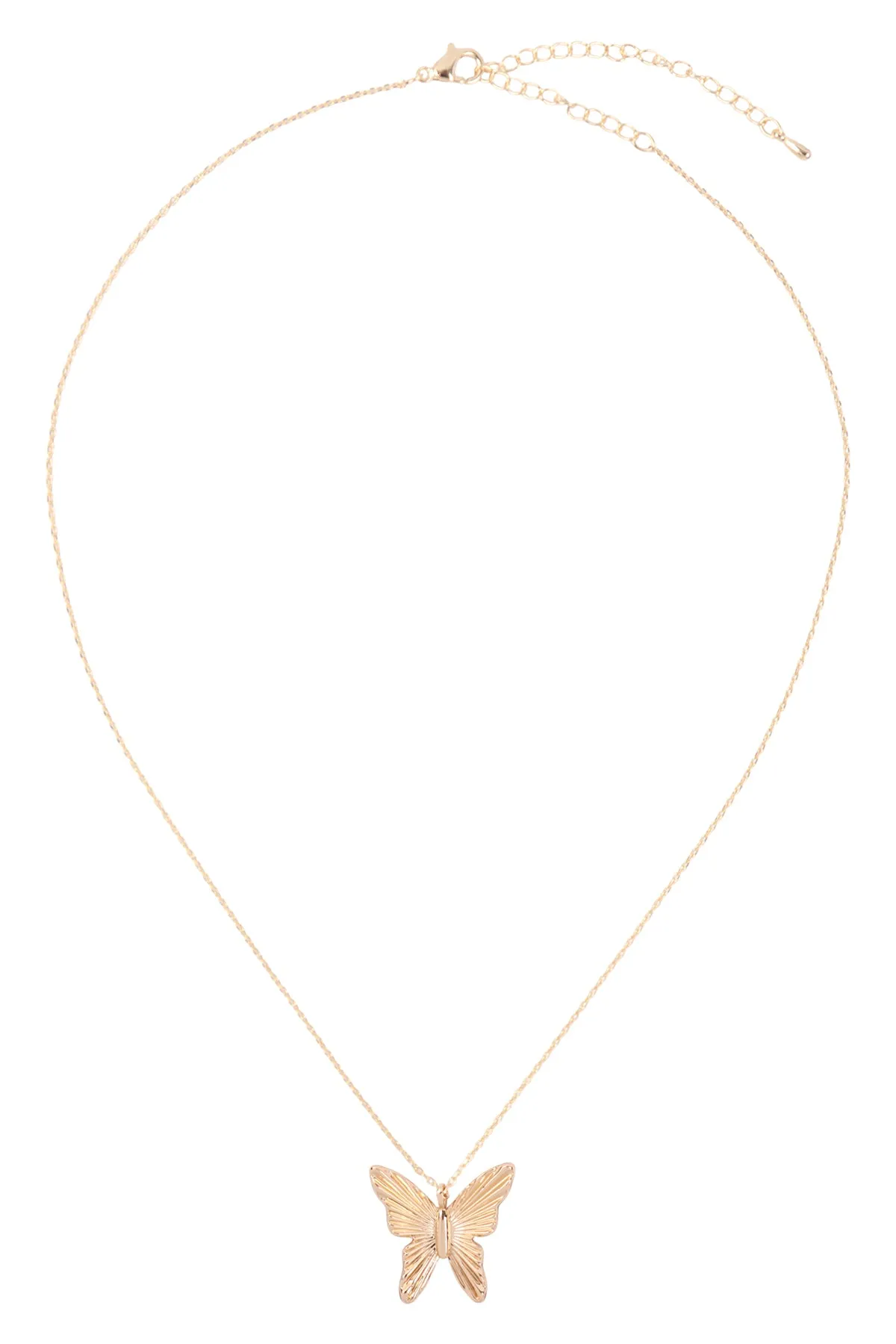 ONB041 - BUTTERFLY CAST PENDANT NECKLACE
