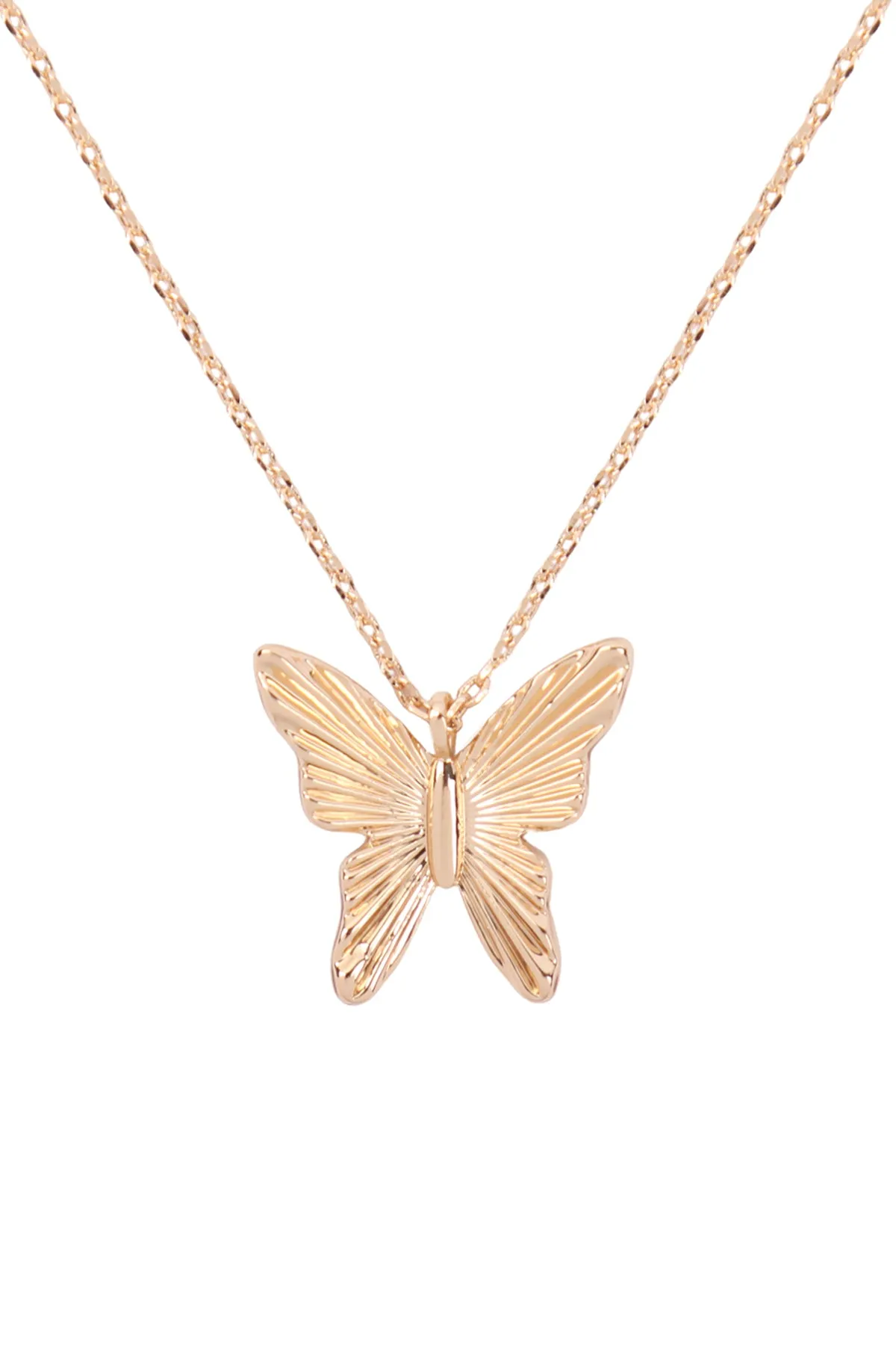 ONB041 - BUTTERFLY CAST PENDANT NECKLACE