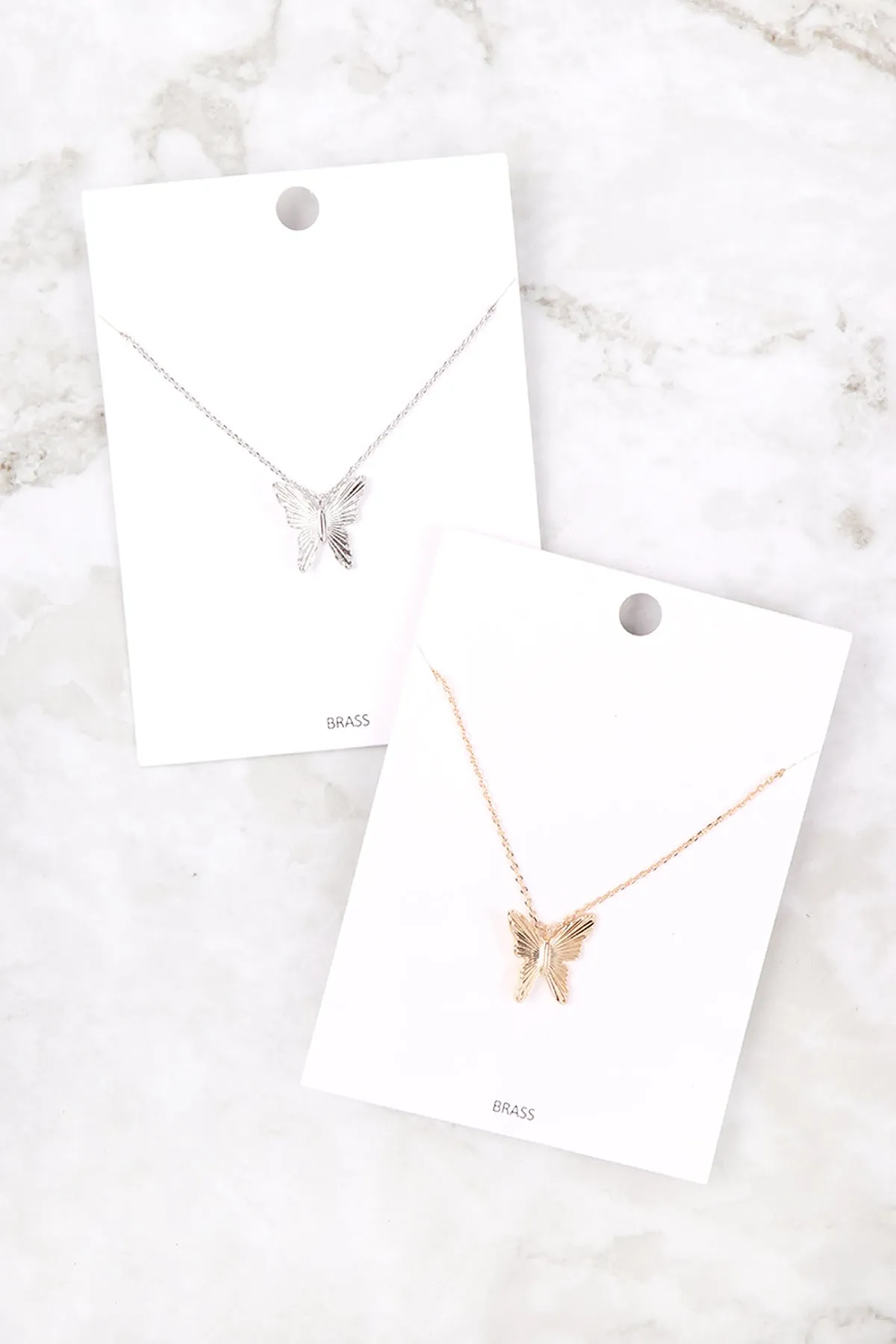 ONB041 - BUTTERFLY CAST PENDANT NECKLACE