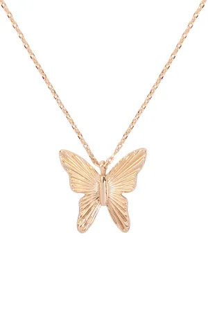 ONB041 - BUTTERFLY CAST PENDANT NECKLACE