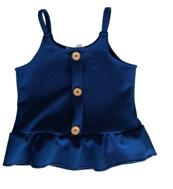 Palmer Button Front Cami - Navy • size 3-6m