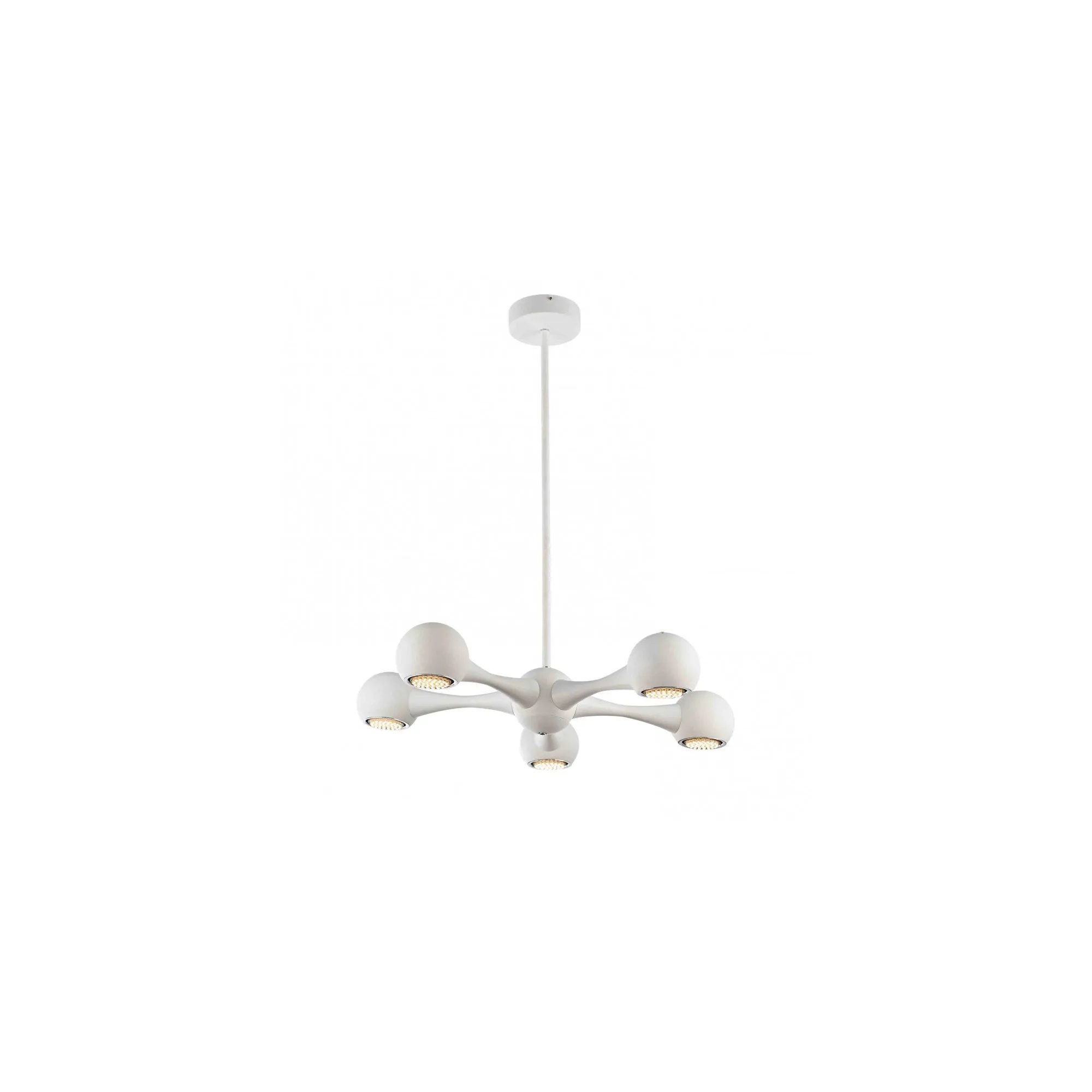 Perivale 3, 5, 6, 9 and 12 Arm Pendant LED Light White
