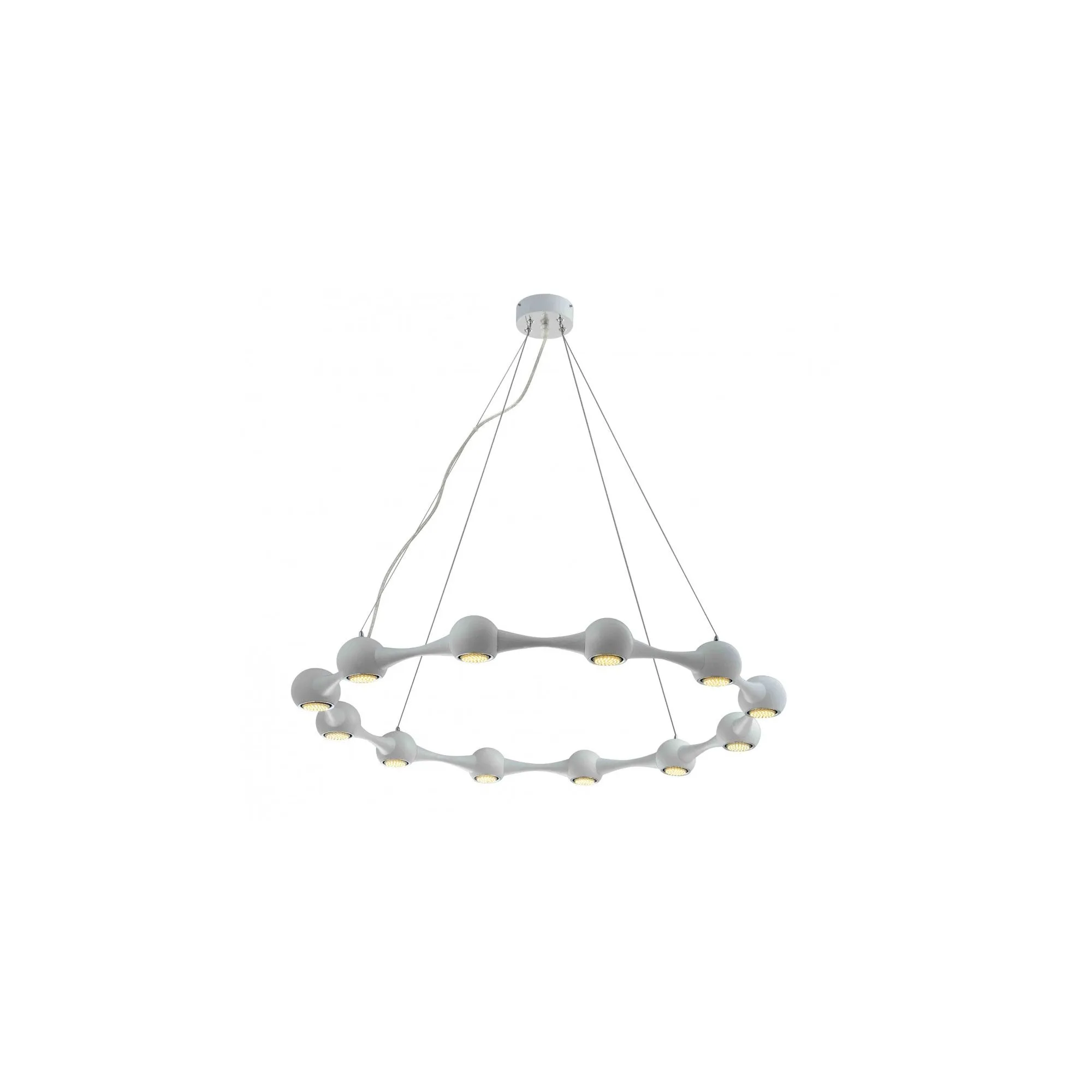 Perivale 3, 5, 6, 9 and 12 Arm Pendant LED Light White