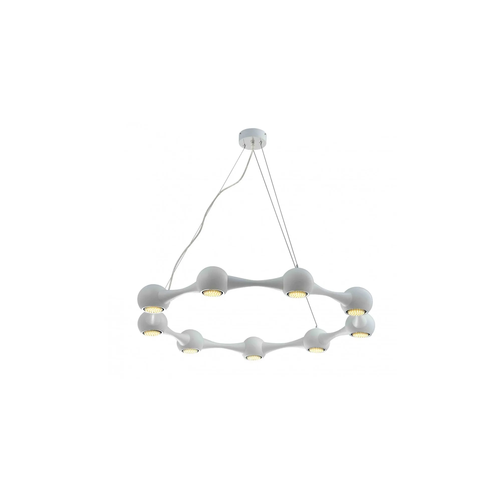 Perivale 3, 5, 6, 9 and 12 Arm Pendant LED Light White