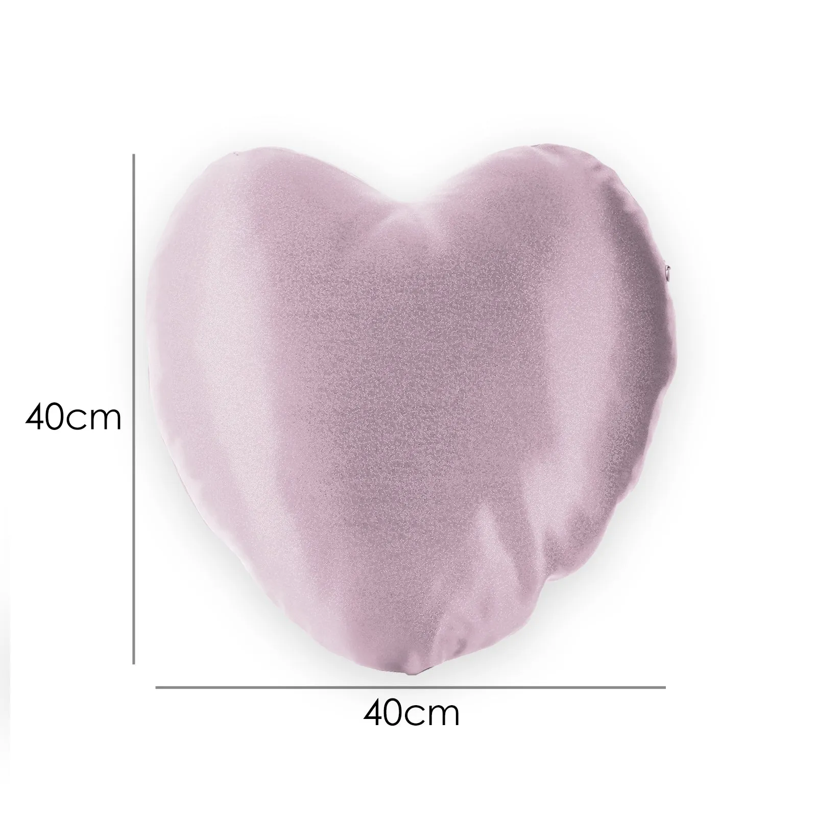 Personalised Glitter Heart Cushion with Stylish Text and Arrow Love Hearts Print