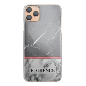 Personalised OnePlus Phone Hard Case with Classy Text on Stylish Dual Marble
