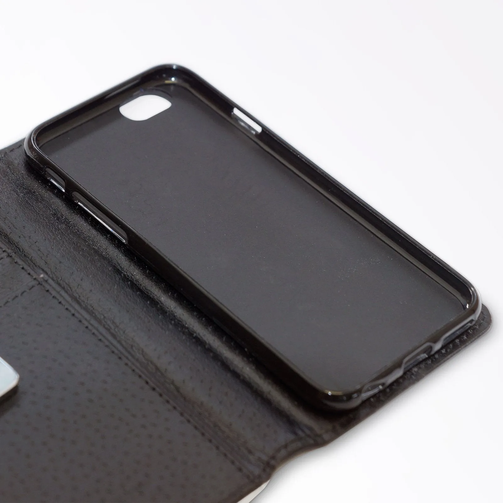Personalised OnePlus Phone Leather Wallet with Pink Stylish text, Stars and Hearts on Black Marble