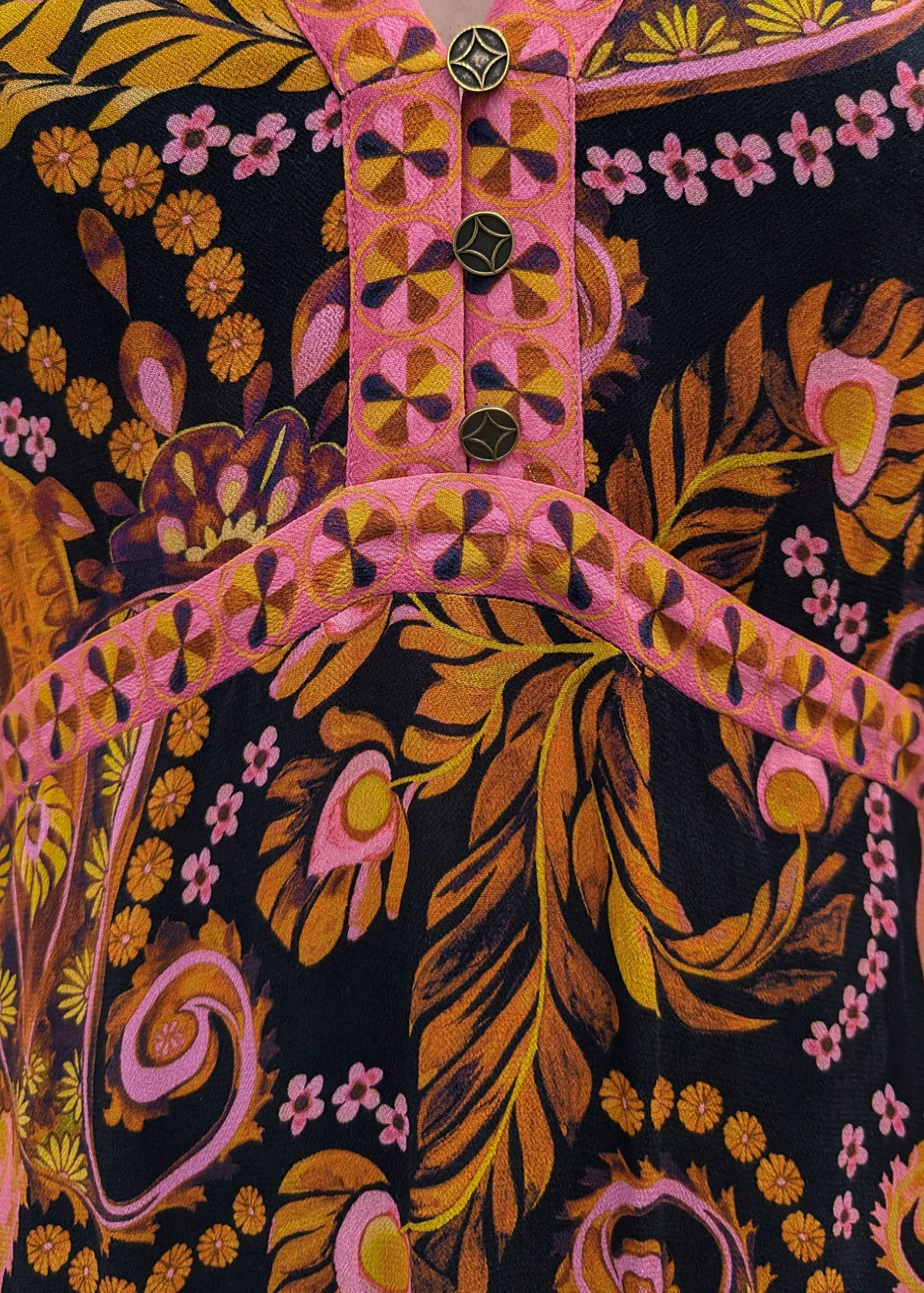 Pink Noir Empire Midi Dress