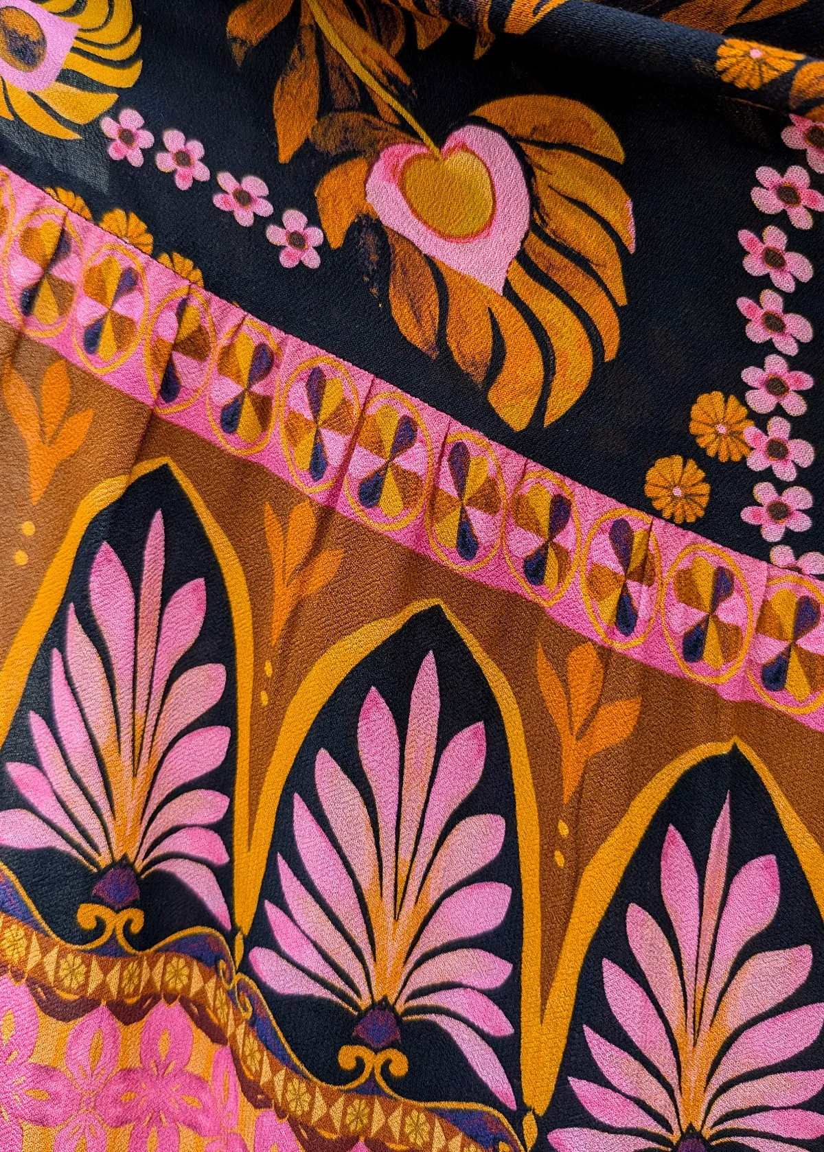 Pink Noir Empire Midi Dress