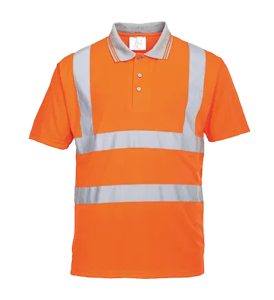 Portwest RT22 Hi-Vis Short Sleeved Polo GO/RT