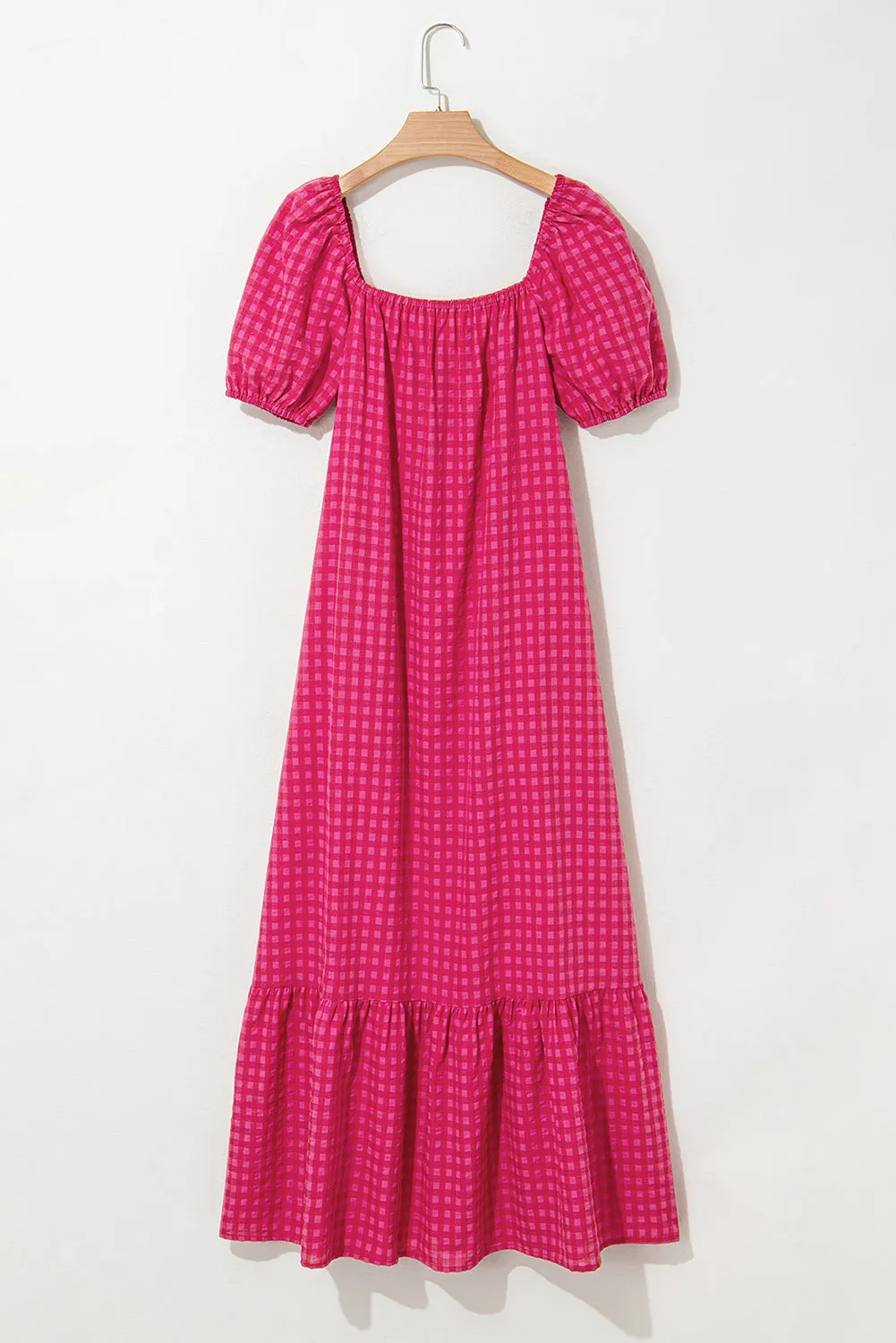 Pre-Order Picnic Crush Dark Pink Gingham Maxi