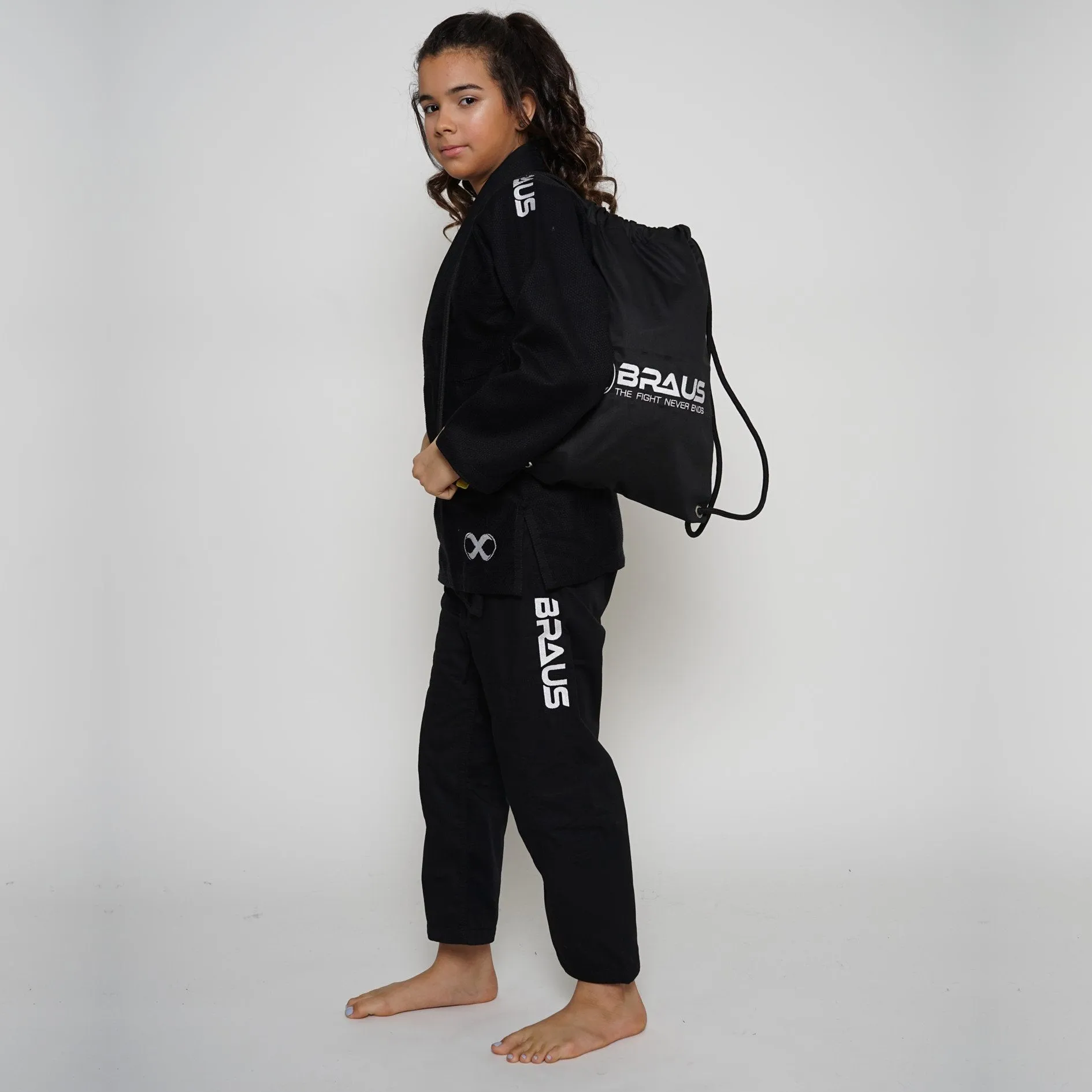 PRO LIGHT JIU JITSU GI KIDS BLACK BRAUS