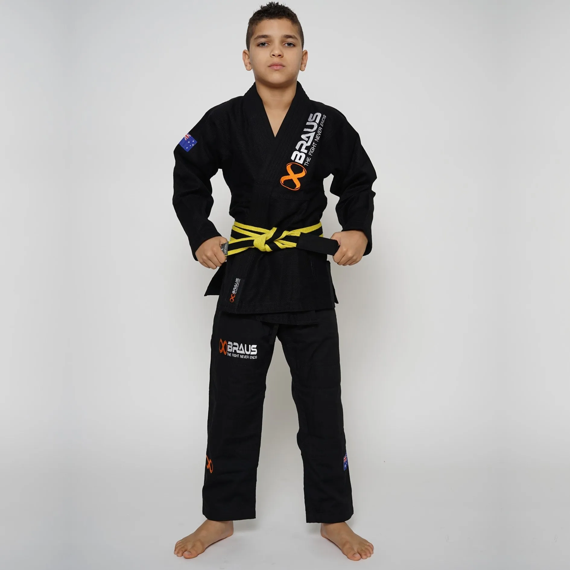 PRO LIGHT JIU JITSU GI KIDS BLACK BRAUS