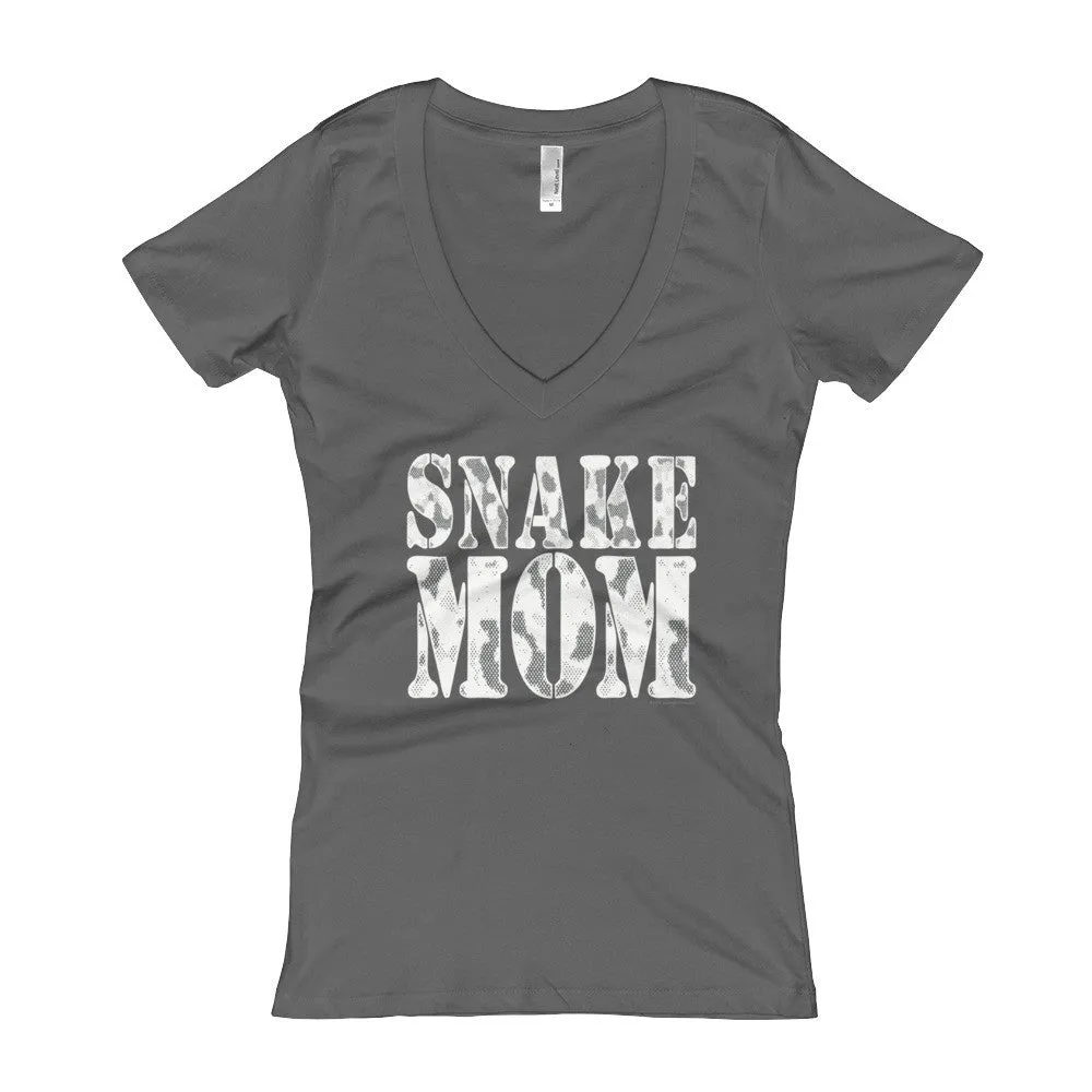 Proud Snake Mom Fitted V-Neck T-shirt