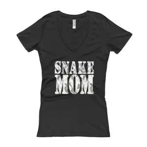 Proud Snake Mom Fitted V-Neck T-shirt