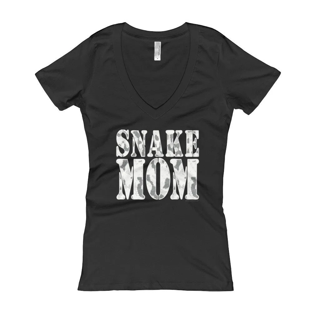 Proud Snake Mom Fitted V-Neck T-shirt