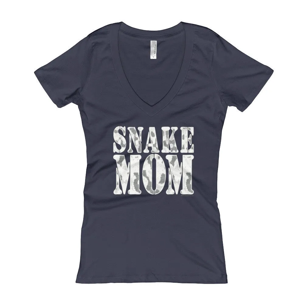 Proud Snake Mom Fitted V-Neck T-shirt