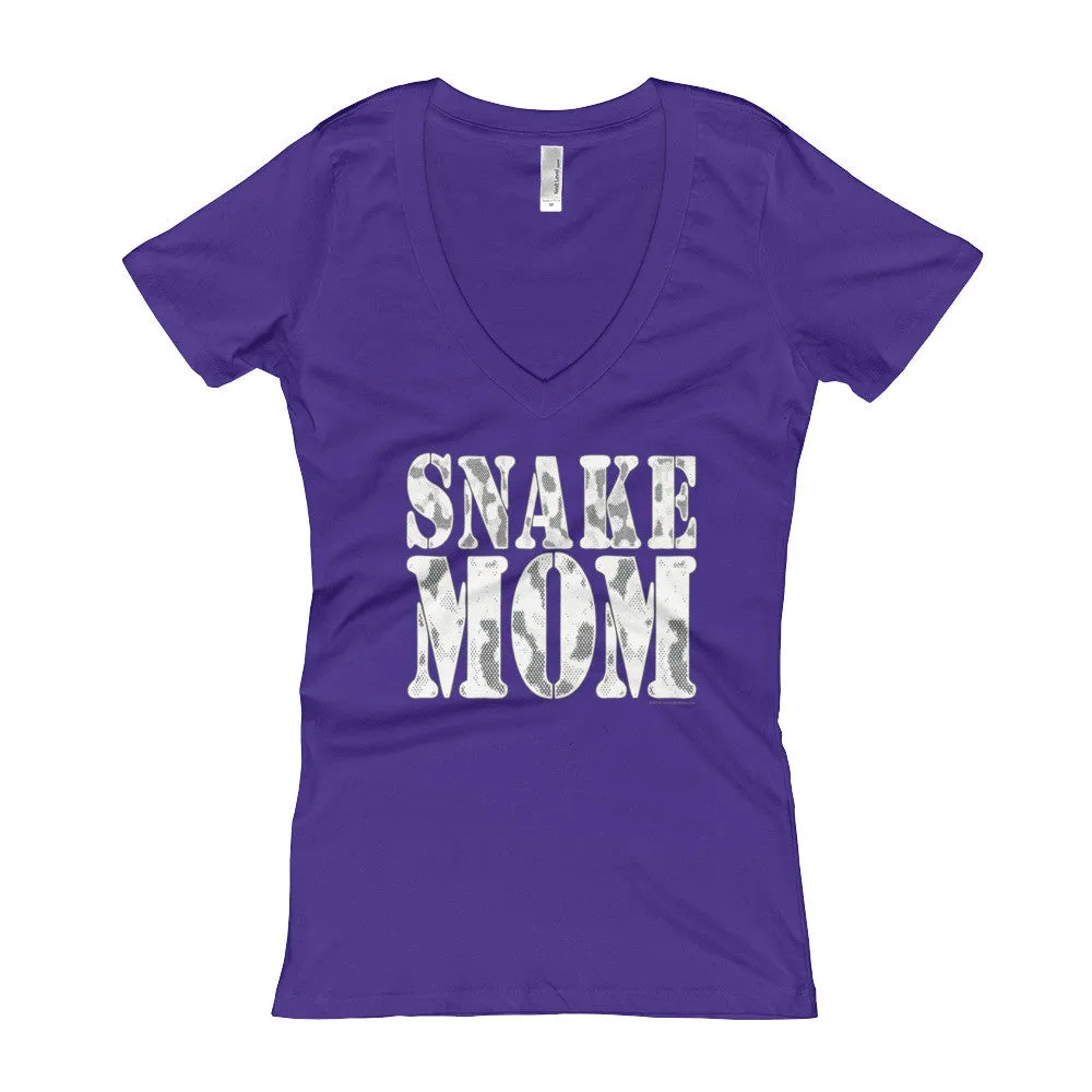 Proud Snake Mom Fitted V-Neck T-shirt