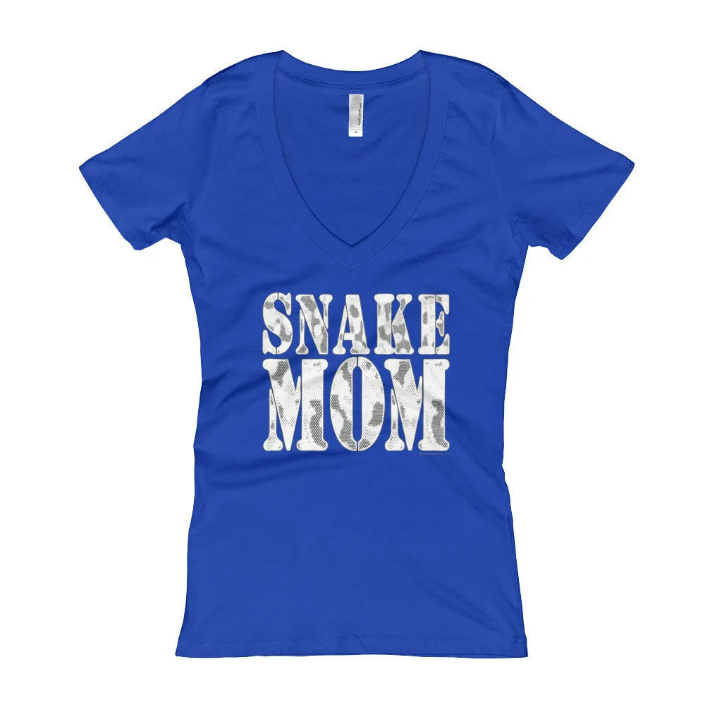 Proud Snake Mom Fitted V-Neck T-shirt