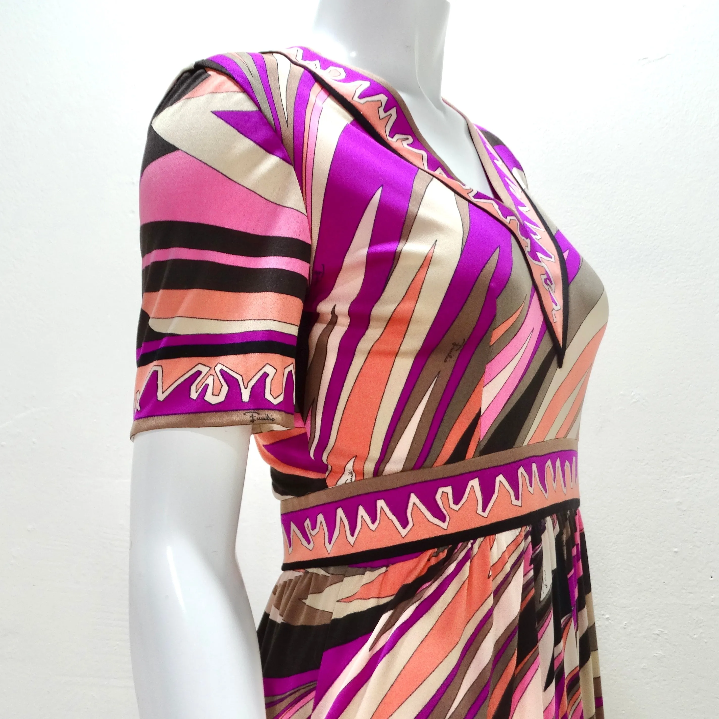 Pucci 1960s Printed Multicolor Dress