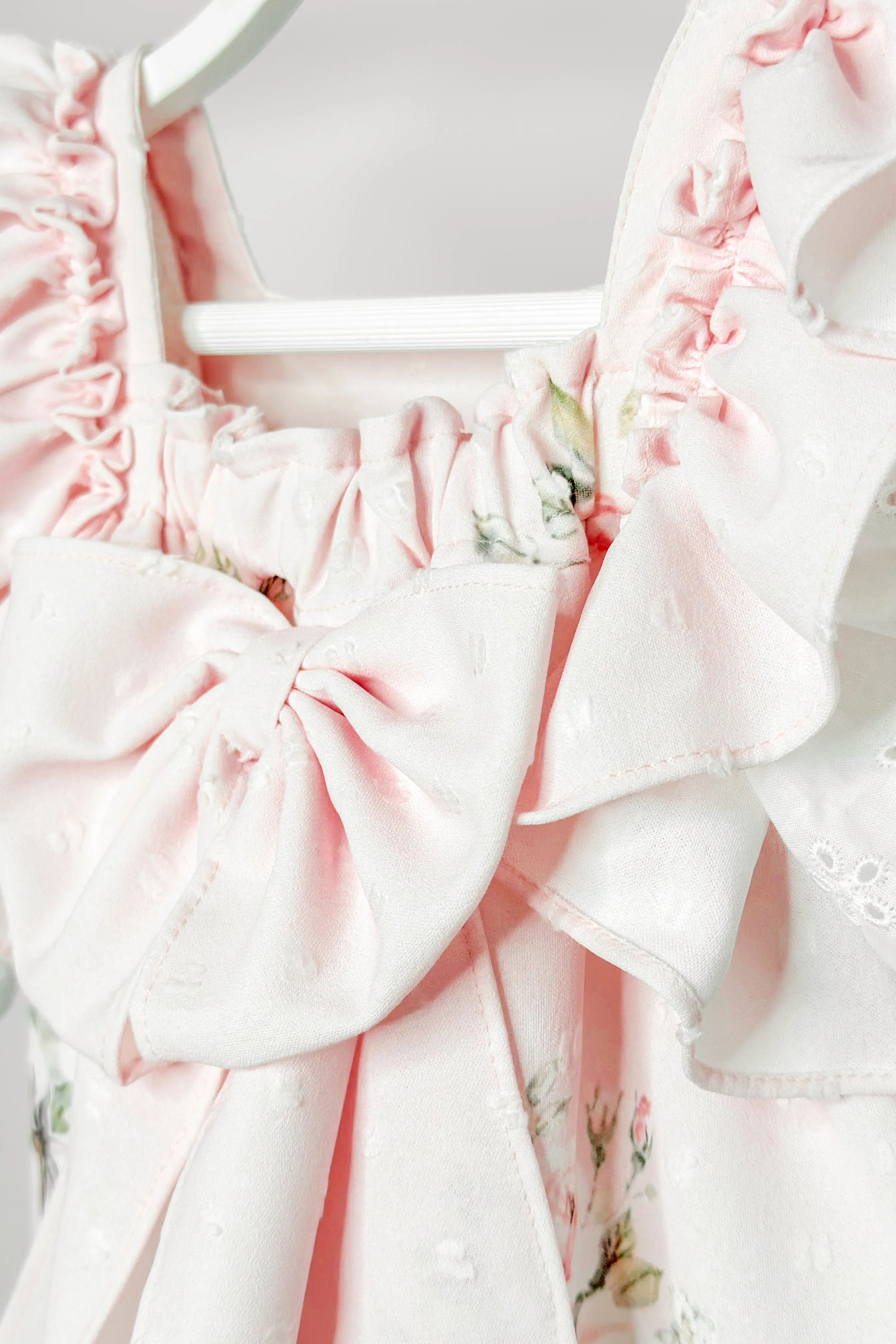 "Harlow" Pink Vintage Floral Romper