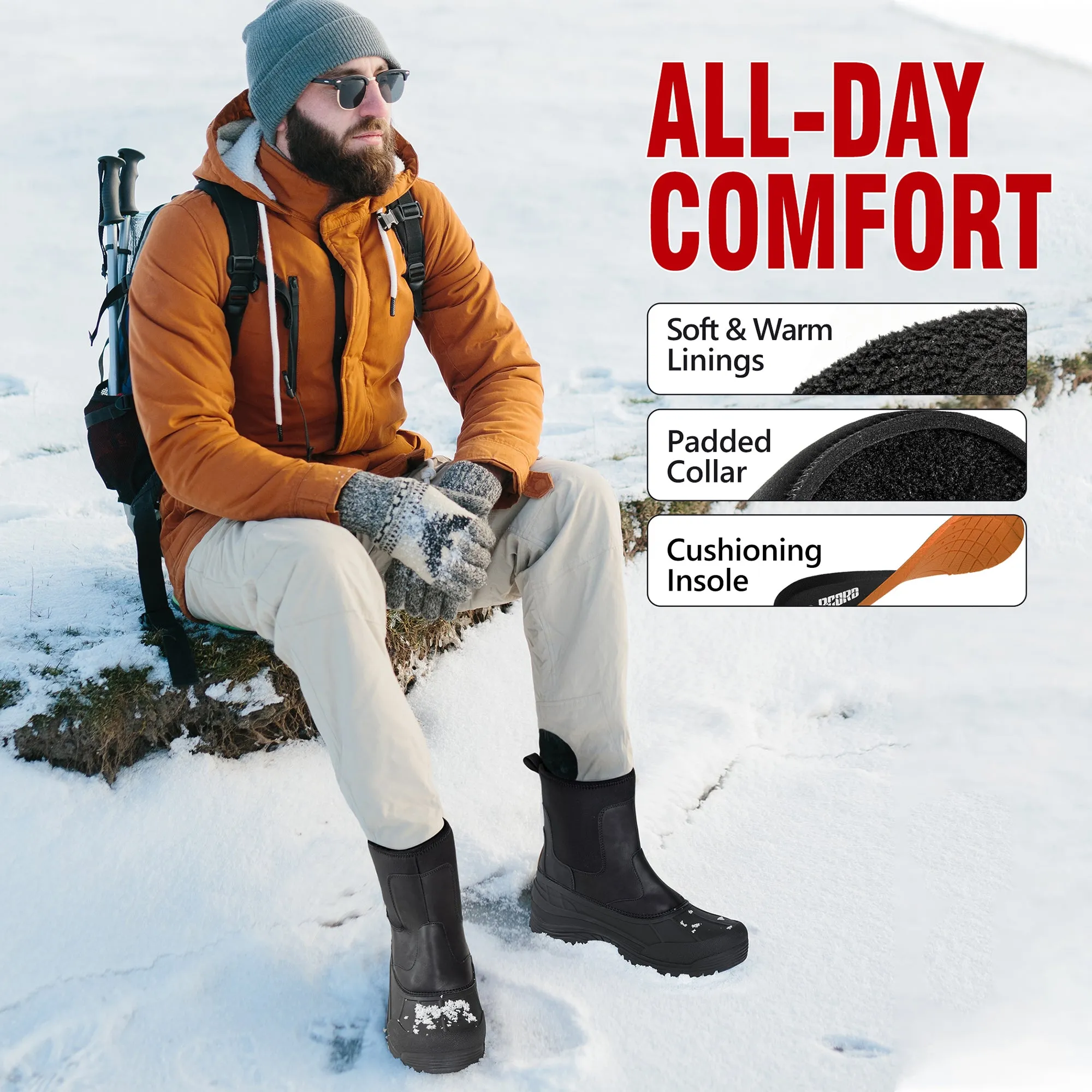 R CORD Man's Snow Boots