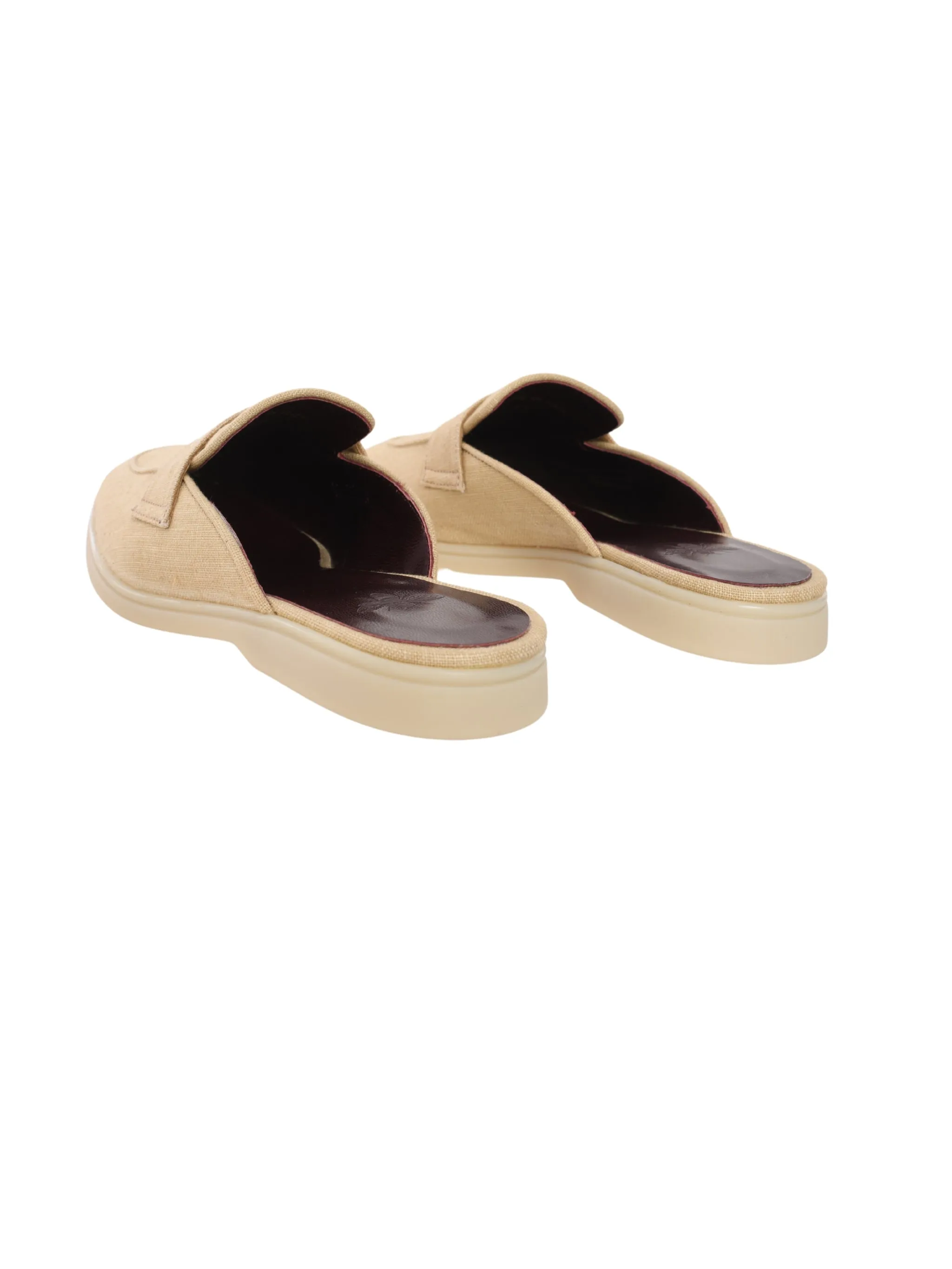 RAFFIA WEAVE AND COTTON SLIPPERS