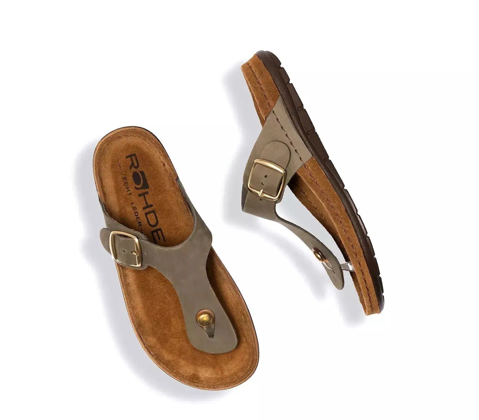 'Rodigo' women's toe slide sandal - green