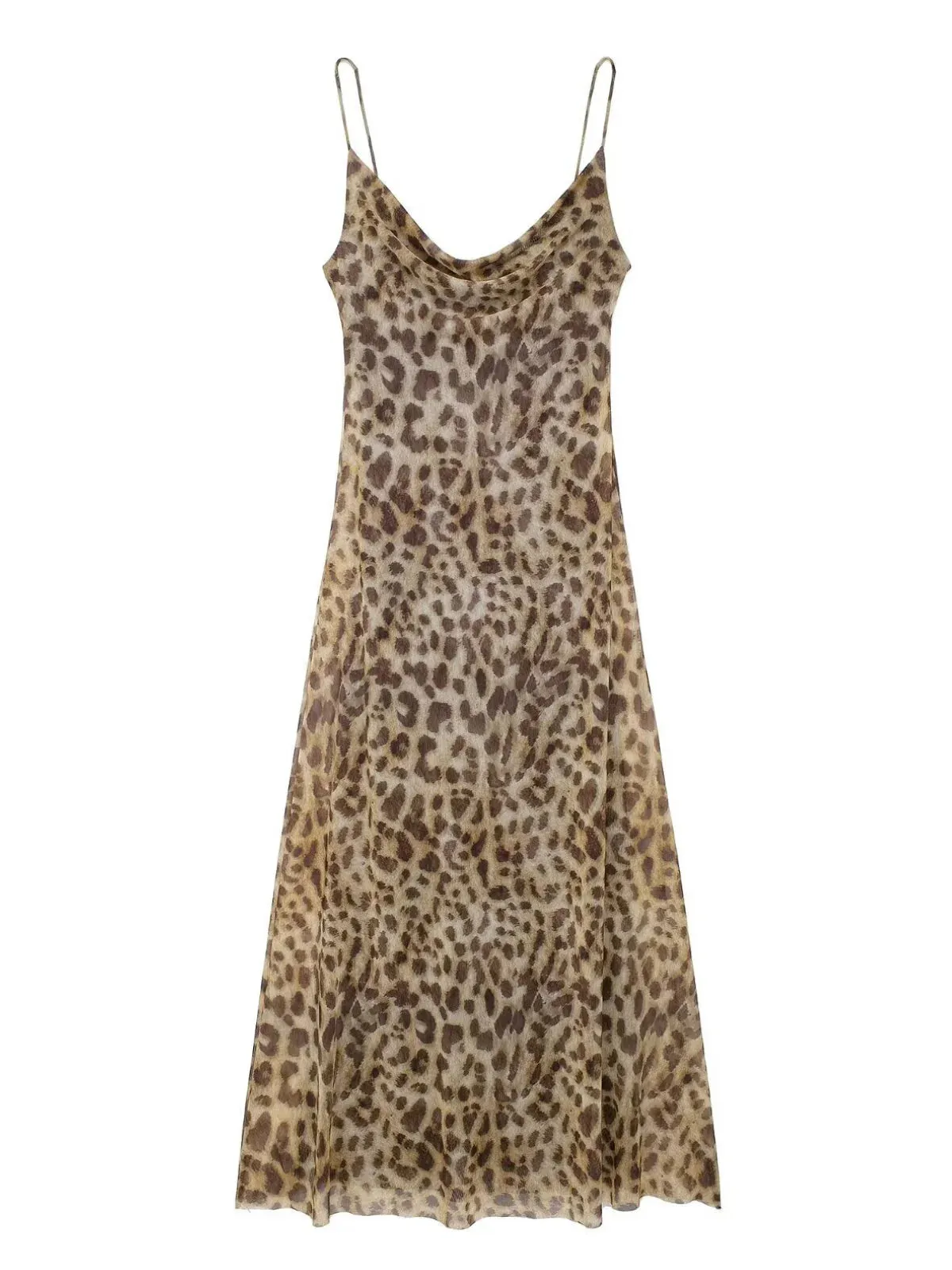 Savana Leopard Mesh Slip Dress