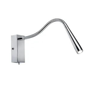 Saxby 50605 Madison 1lt wall 1W Chrome effect plate 1W LED module (SMD 3030) Warm White