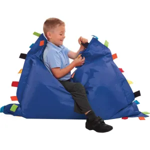 Sensory Touch Tags Floor Cushion - Blue