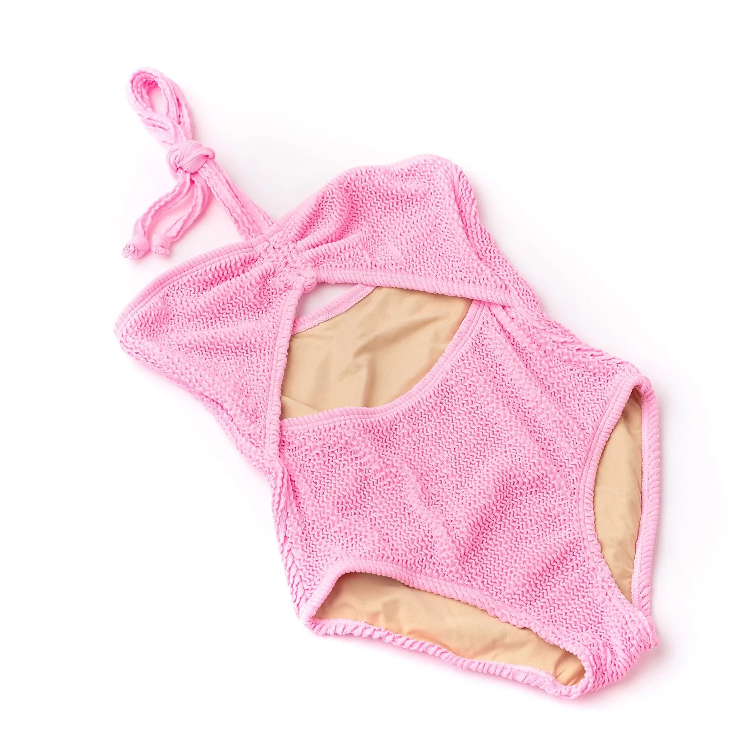 shade critters- Crinkle Halter Swimsuit (Pink)