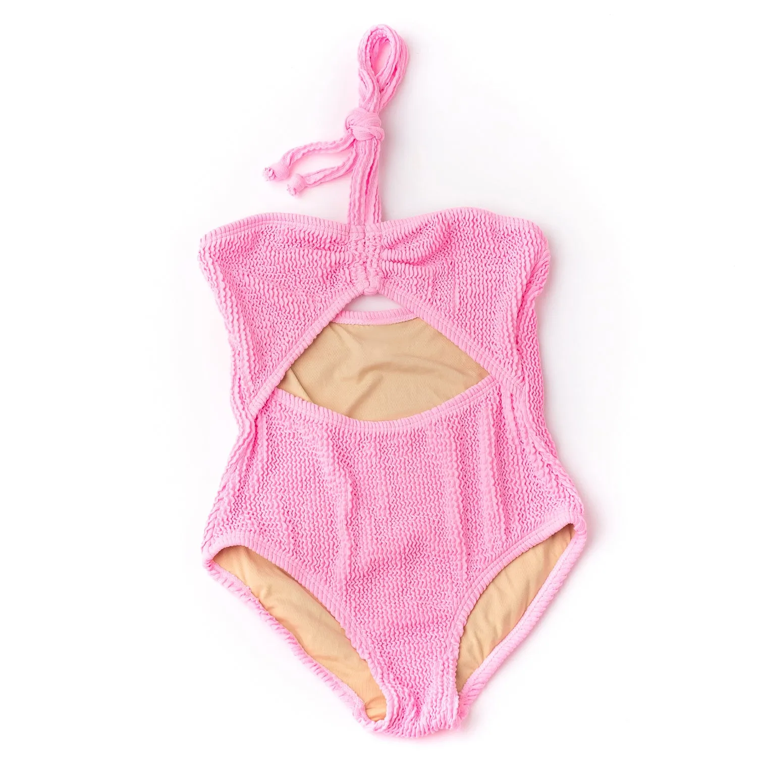 shade critters- Crinkle Halter Swimsuit (Pink)