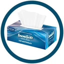 Snow Soft 2 Ply Facial Tissue 180s 7-001