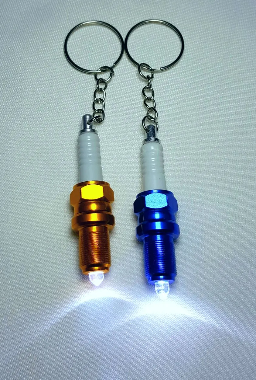 Spark Plug with LED Key Chain